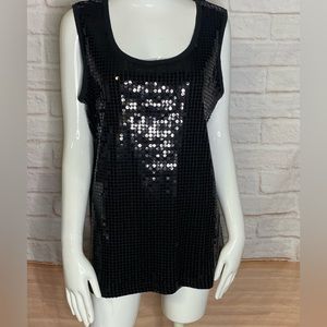 Denim sequin top size L